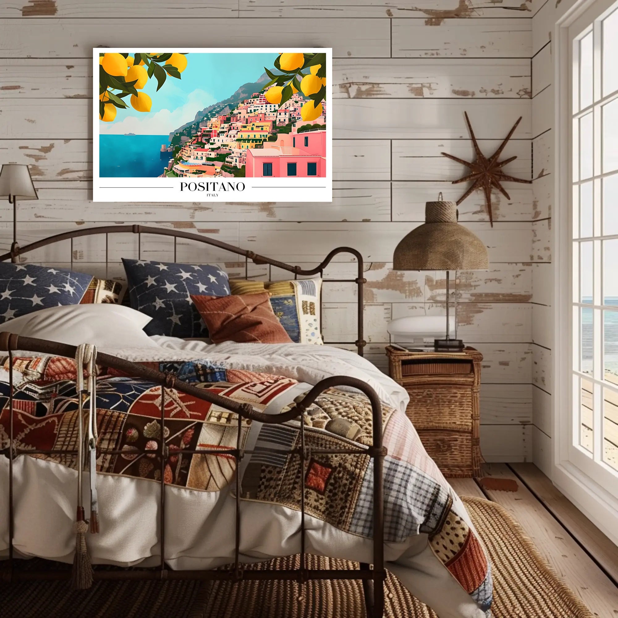 Positano Italy Coastal Escape Travel Poster PosterGoat