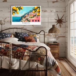 Positano Italy Coastal Escape Travel Poster PosterGoat