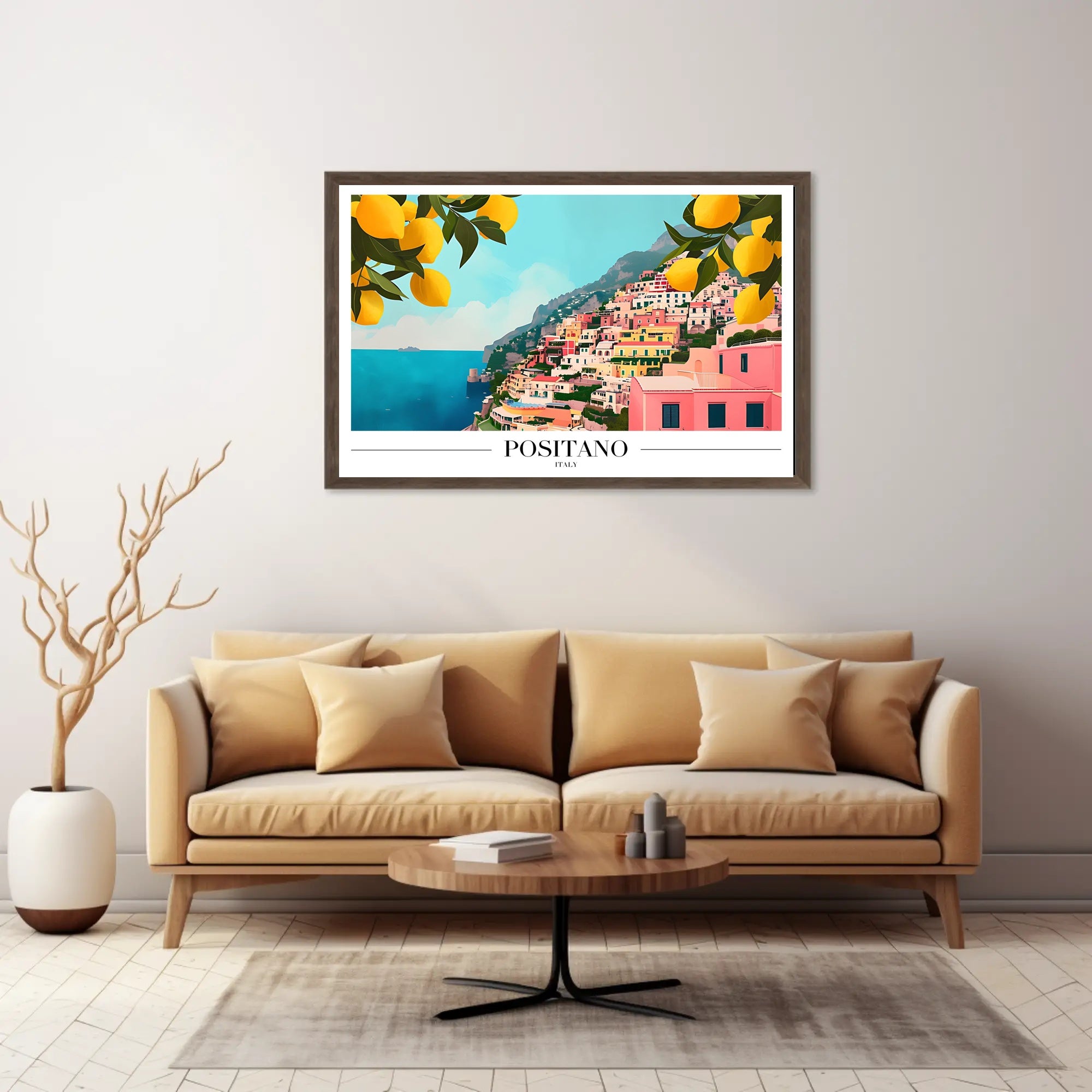 Positano Italy Coastal Escape Travel Poster PosterGoat