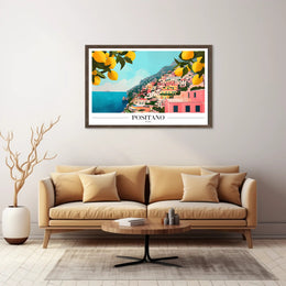 Positano Italy Coastal Escape Travel Poster PosterGoat