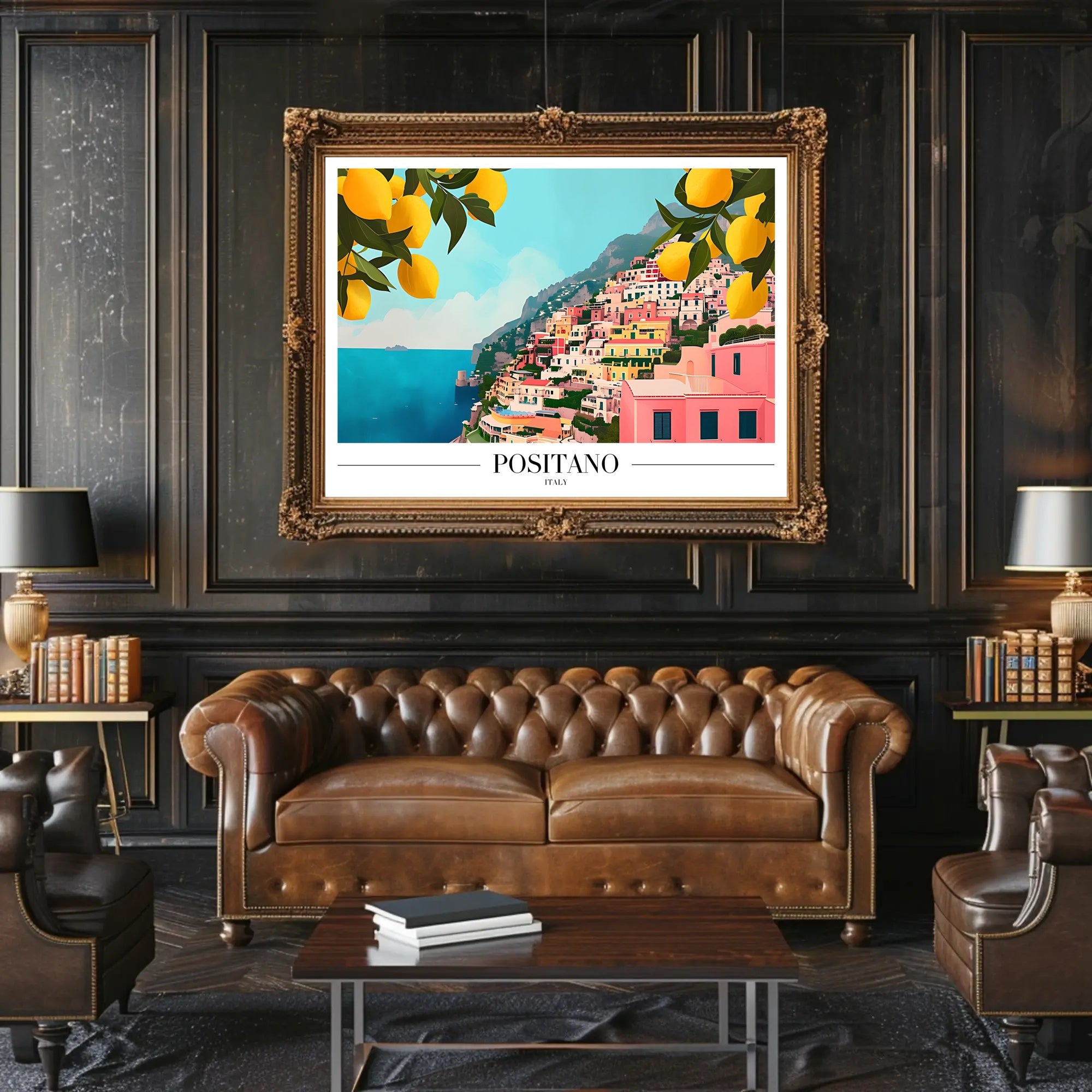 Positano Italy Coastal Escape Travel Poster PosterGoat