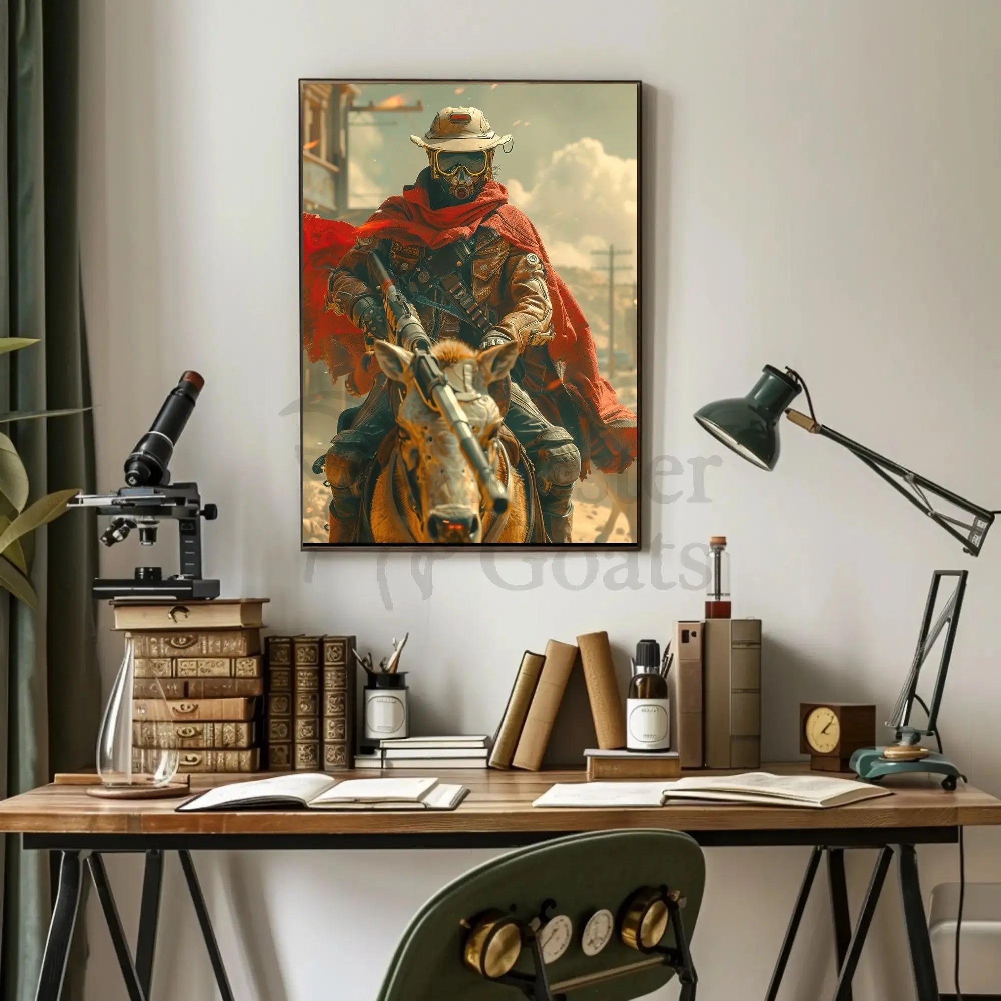 Post-Apocalyptic Survival Scene Futuristic Sci-Fi Poster PosterGoat