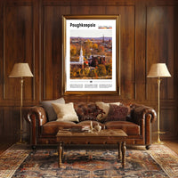 Poughkeepsie Autumn Foliage Scenic Travel Poster PosterGoat