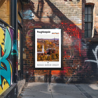 Poughkeepsie Autumn Foliage Scenic Travel Poster PosterGoat