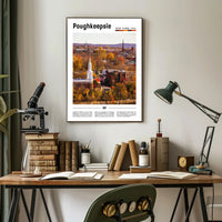 Poughkeepsie Autumn Foliage Scenic Travel Poster PosterGoat