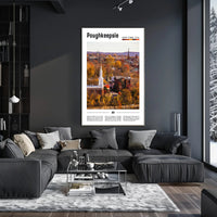 Poughkeepsie Autumn Foliage Scenic Travel Poster PosterGoat