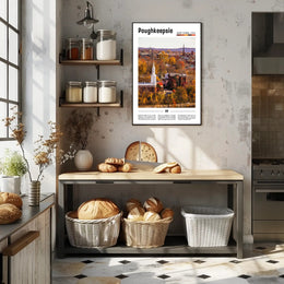 Poughkeepsie Autumn Foliage Scenic Travel Poster PosterGoat