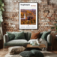 Poughkeepsie Autumn Foliage Scenic Travel Poster PosterGoat