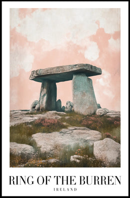 Poulnabrone Dolmen Sunset Travel Poster PosterGoat