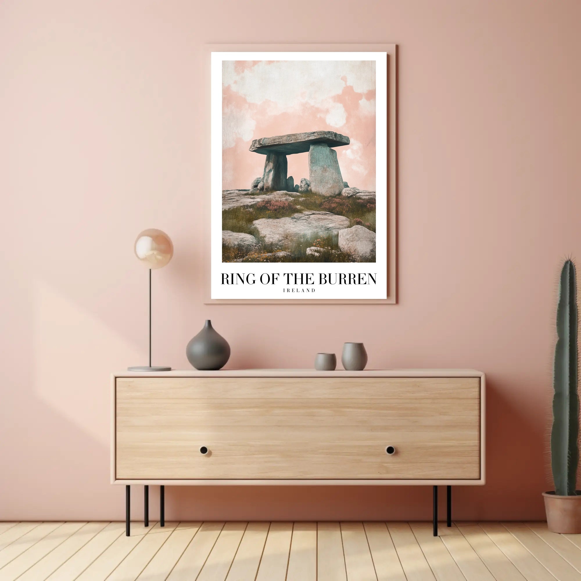 Poulnabrone Dolmen Sunset Travel Poster PosterGoat