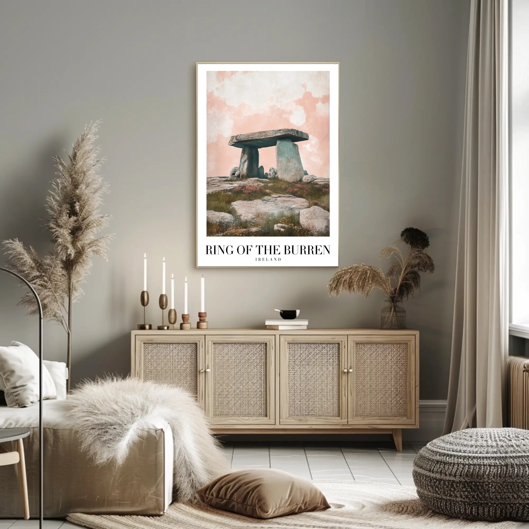 Poulnabrone Dolmen Sunset Travel Poster PosterGoat