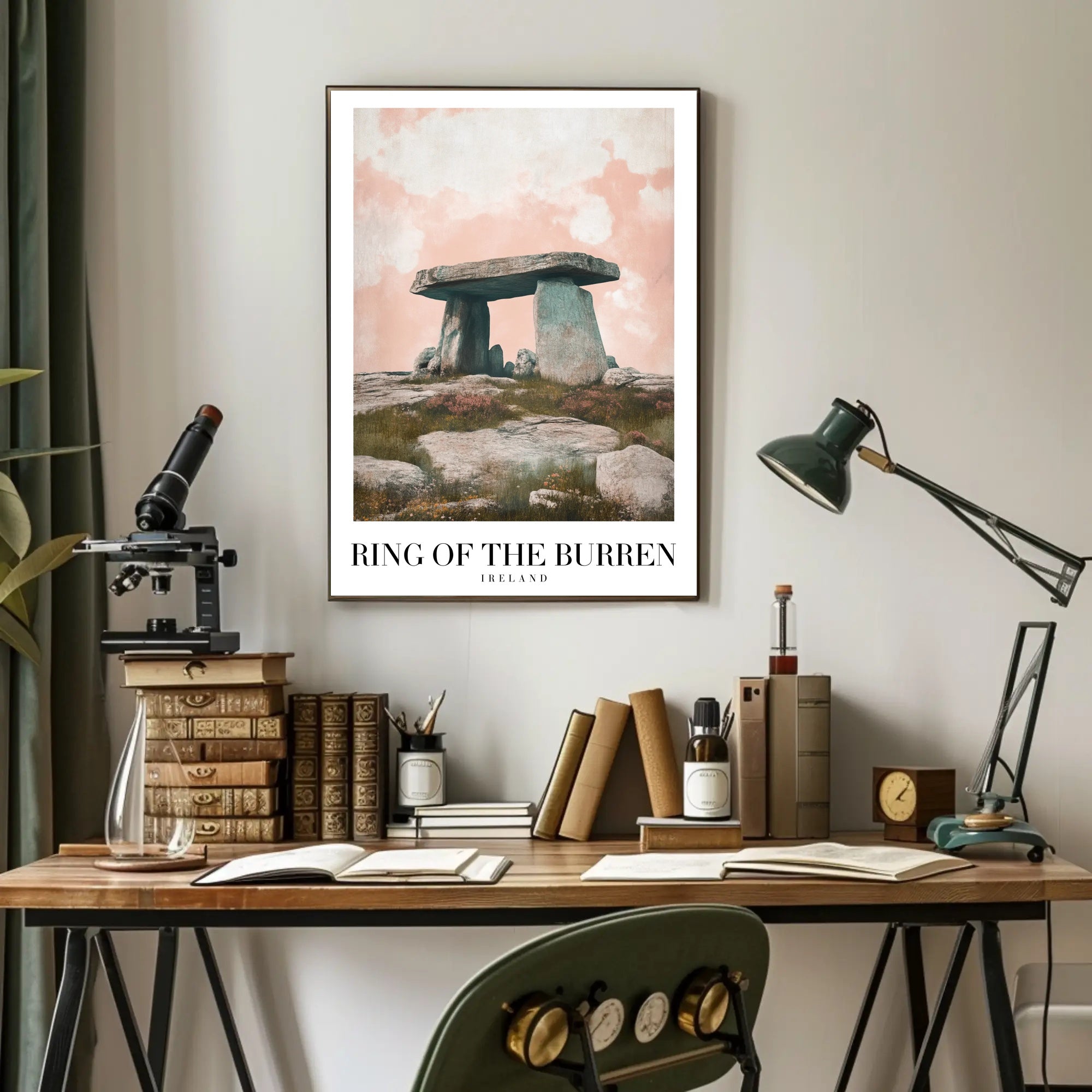 Poulnabrone Dolmen Sunset Travel Poster PosterGoat