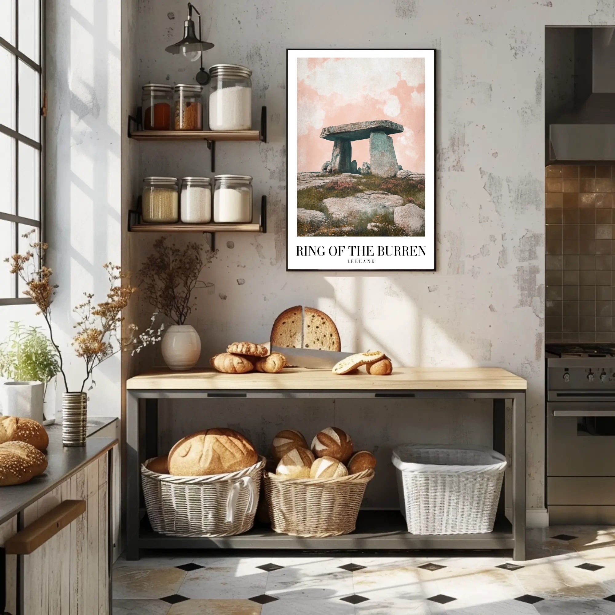 Poulnabrone Dolmen Sunset Travel Poster PosterGoat
