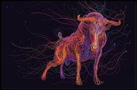 Powerful Bull Art Print: Animal Poster PosterGoat