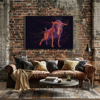 Powerful Bull Art Print: Animal Poster PosterGoat