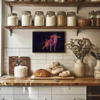 Powerful Bull Art Print: Animal Poster PosterGoat