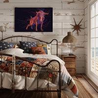 Powerful Bull Art Print: Animal Poster PosterGoat