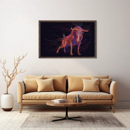 Powerful Bull Art Print: Animal Poster PosterGoat