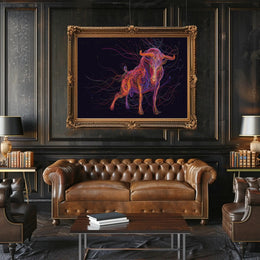 Powerful Bull Art Print: Animal Poster PosterGoat
