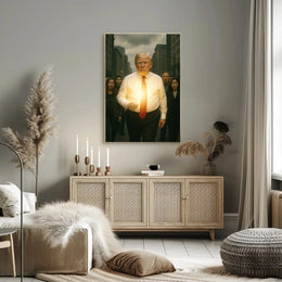 Powerful Urban Scene Businessman Realistic Political or Propaganda Poster PosterGoat