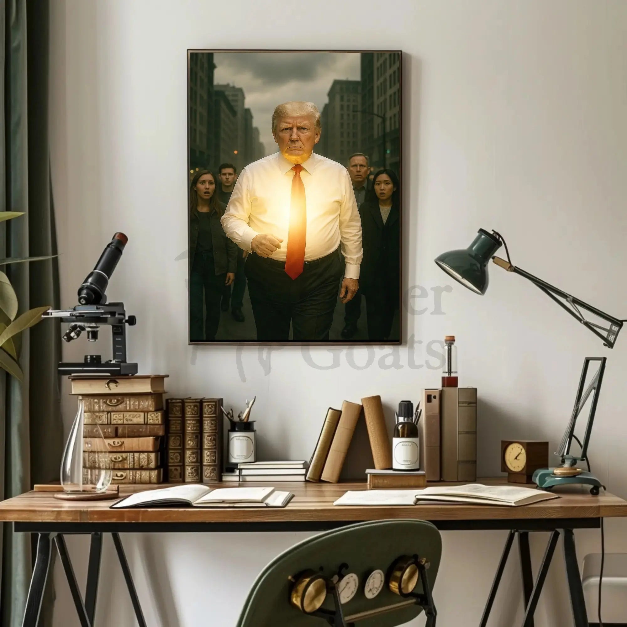 Powerful Urban Scene Businessman Realistic Political or Propaganda Poster PosterGoat