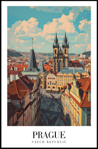 Prague Architectural Beauty in a Cityscape Poster PosterGoat