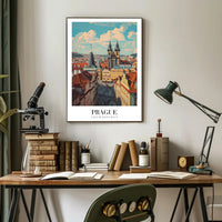 Prague Architectural Beauty in a Cityscape Poster PosterGoat
