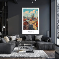 Prague Architectural Beauty in a Cityscape Poster PosterGoat