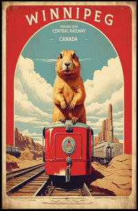 Prairie Dog Central Railway Vintage Poster PosterGoat