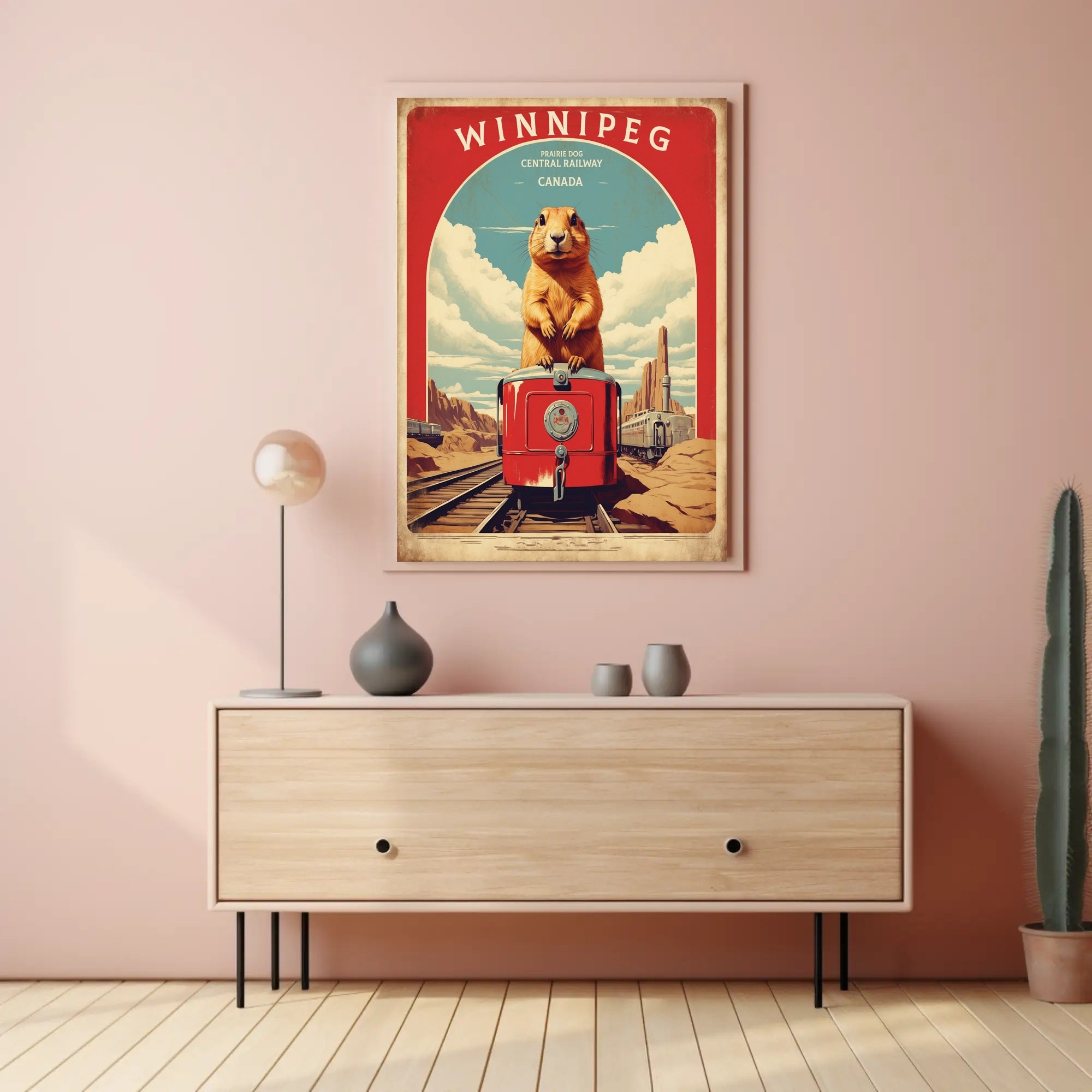 Prairie Dog Central Railway Vintage Poster PosterGoat