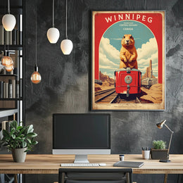 Prairie Dog Central Railway Vintage Poster PosterGoat