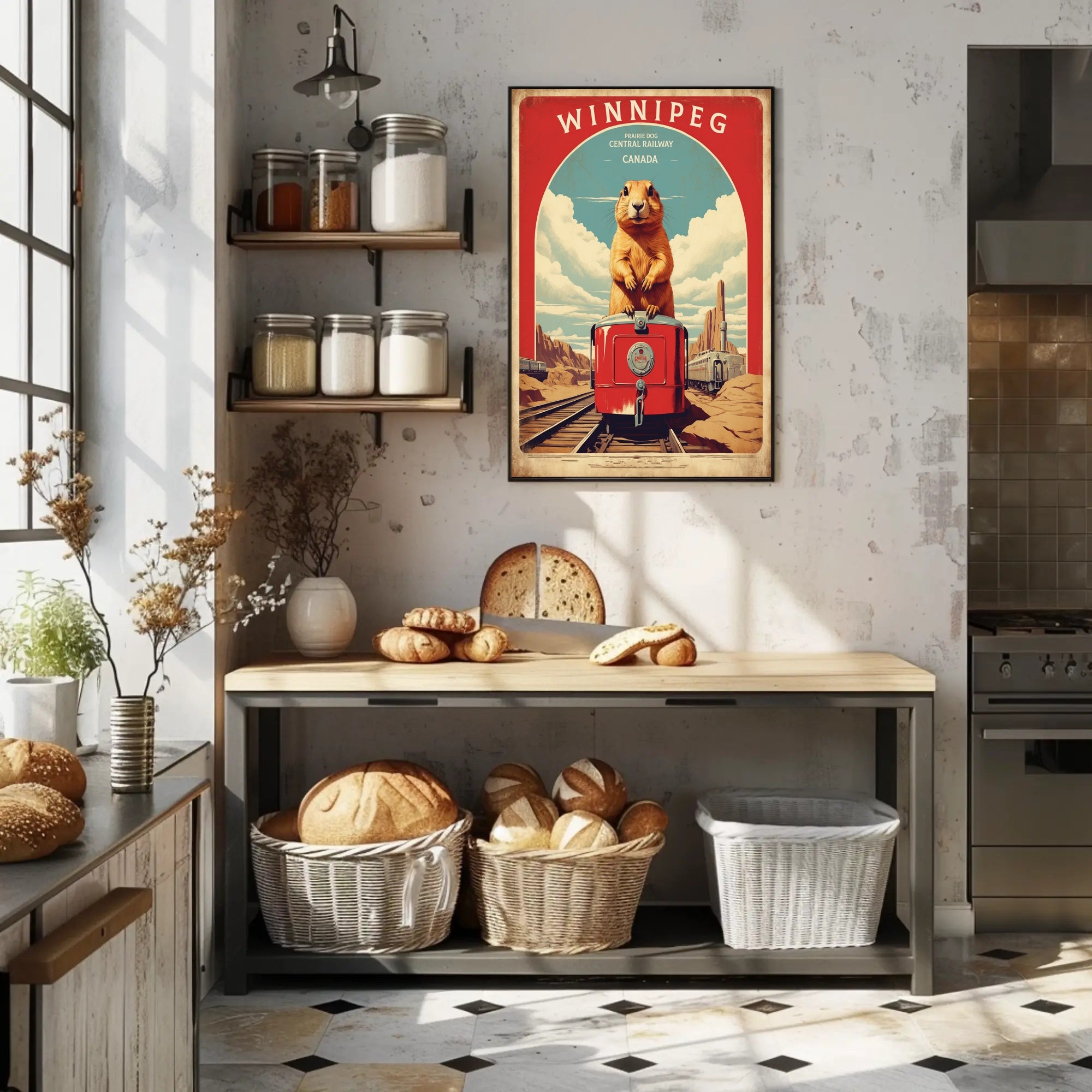 Prairie Dog Central Railway Vintage Poster PosterGoat