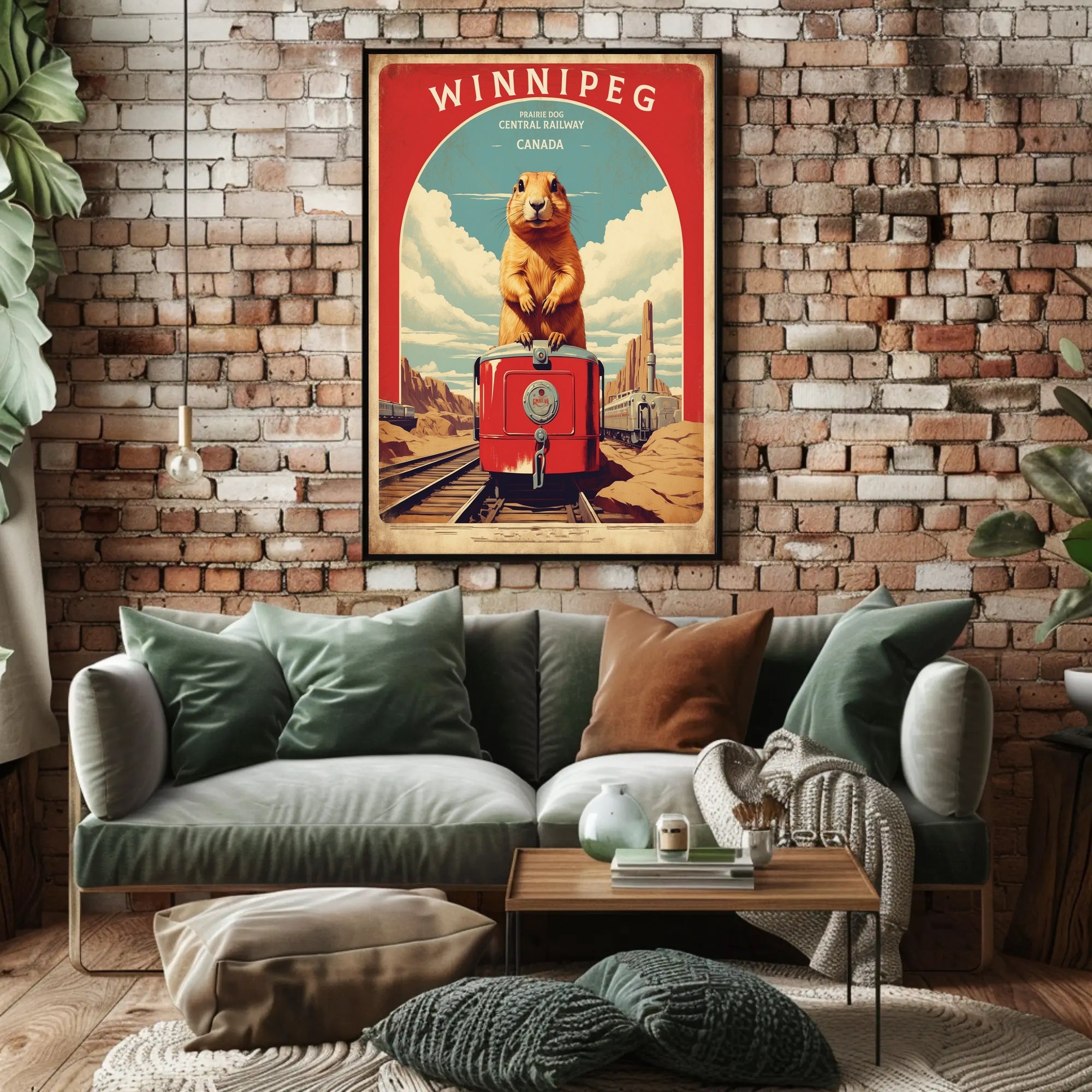 Prairie Dog Central Railway Vintage Poster PosterGoat