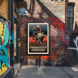 Prescott Rodeo Lifestyle Vintage Art Sports Poster PosterGoat
