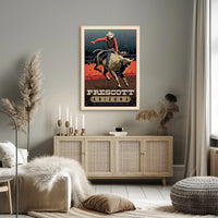 Prescott Rodeo Lifestyle Vintage Art Sports Poster PosterGoat