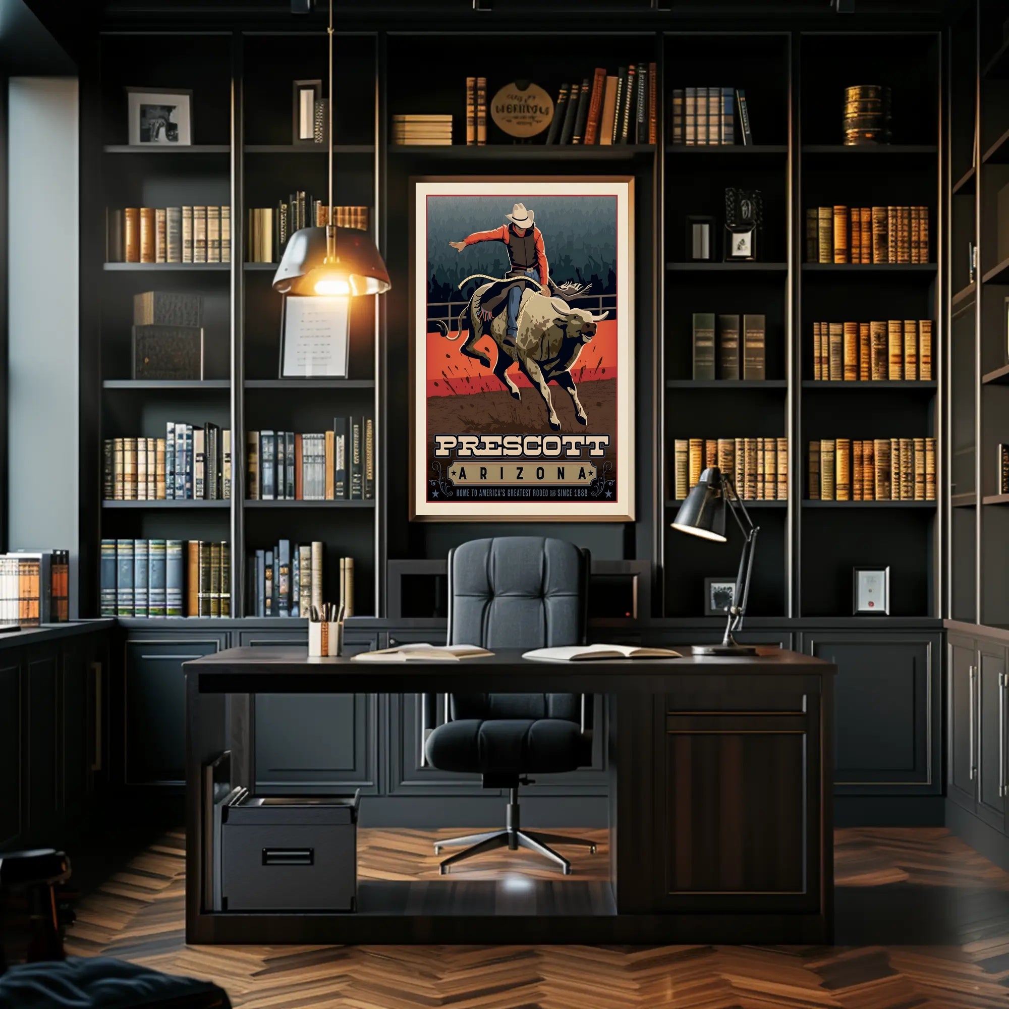 Prescott Rodeo Lifestyle Vintage Art Sports Poster PosterGoat