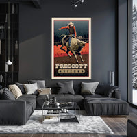 Prescott Rodeo Lifestyle Vintage Art Sports Poster PosterGoat