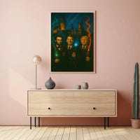 Presidents Trump Lincoln Reagan Parody Wizards Art Poster PosterGoat