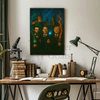 Presidents Trump Lincoln Reagan Parody Wizards Art Poster PosterGoat