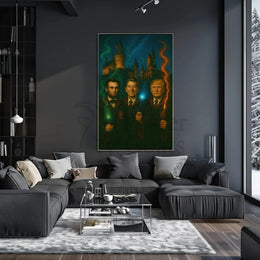Presidents Trump Lincoln Reagan Parody Wizards Art Poster PosterGoat