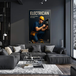 Professional Electrician Wall Art Print PosterGoat