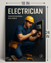 Professional Electrician Wall Art Print PosterGoat