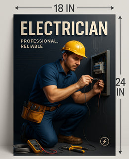 Professional Electrician Wall Art Print PosterGoat