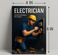 Professional Electrician Wall Art Print PosterGoat