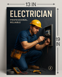 Professional Electrician Wall Art Print PosterGoat