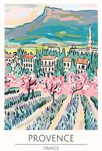 Provence Blossoms: Artistic Impressionism Travel Poster PosterGoat