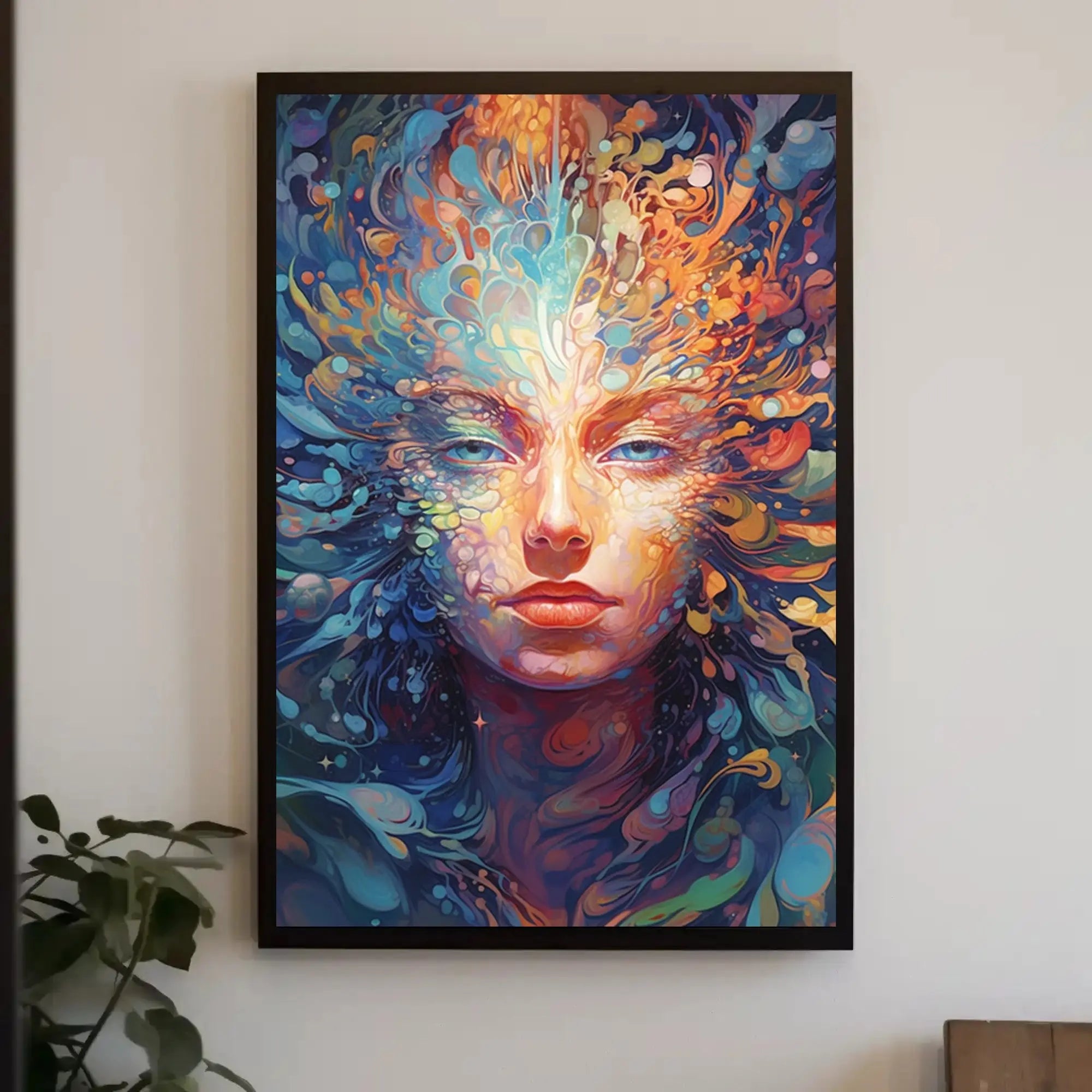 Psychedelic Abstract Art Portrait for Artistic Poster PosterGoat