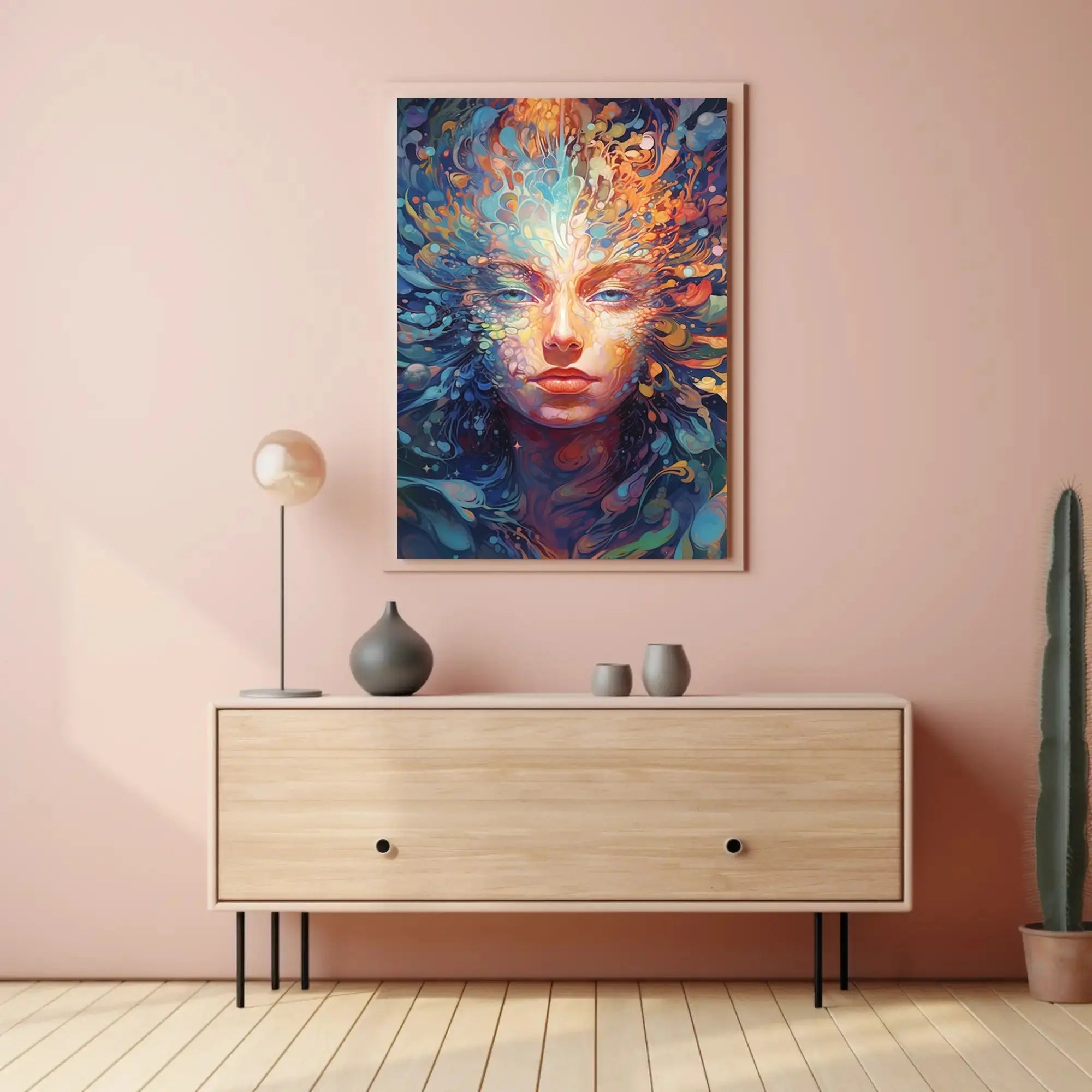 Psychedelic Abstract Art Portrait for Artistic Poster PosterGoat