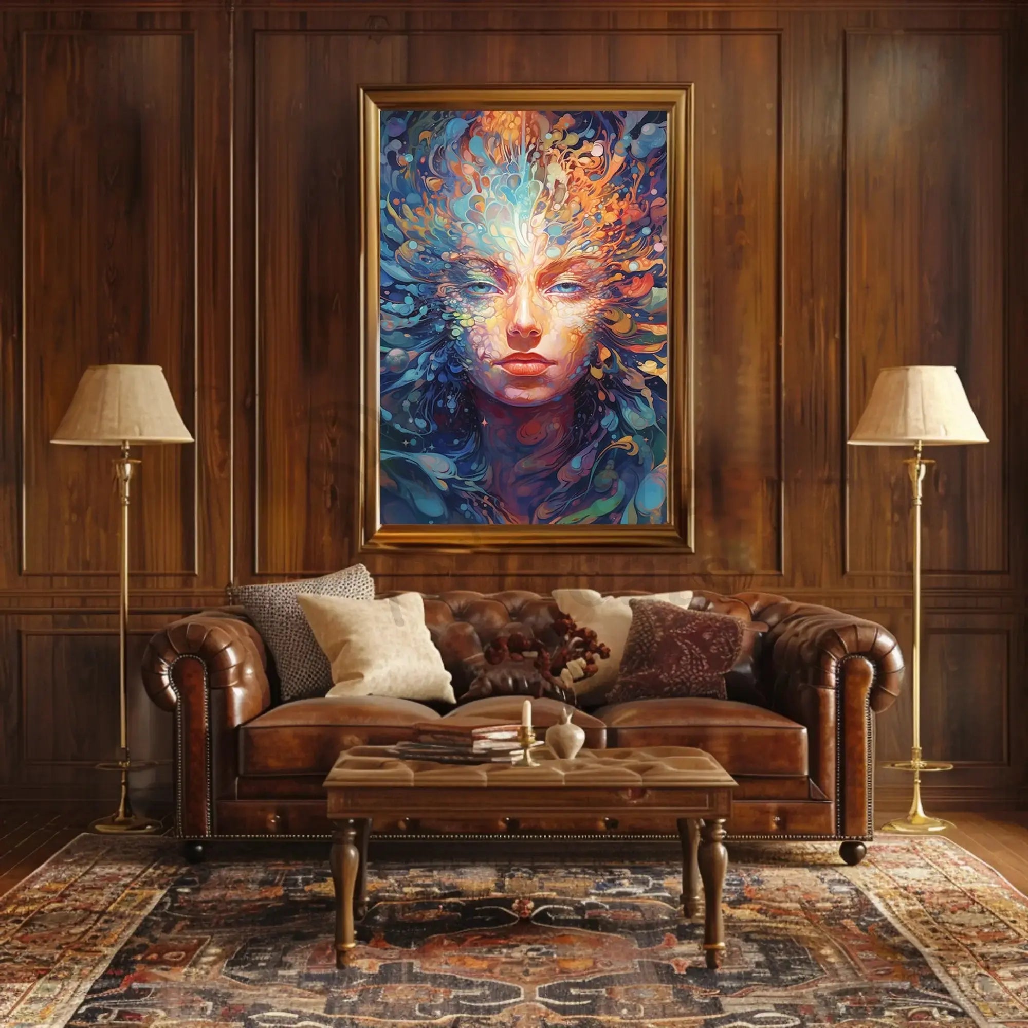 Psychedelic Abstract Art Portrait for Artistic Poster PosterGoat