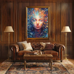 Psychedelic Abstract Art Portrait for Artistic Poster PosterGoat